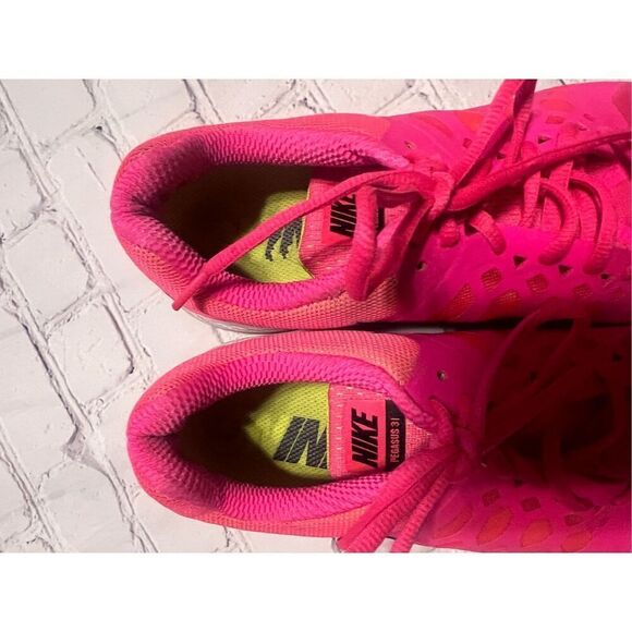 Nike Women's Size 9.5 Zoom Pegasus Running Shoes Bright Neon Pink Athletic Gym - Picture 8 of 11